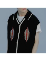 韓國Romantic Crown - ETHNIC COLLAR KNIT CARDIGAN_BLACK